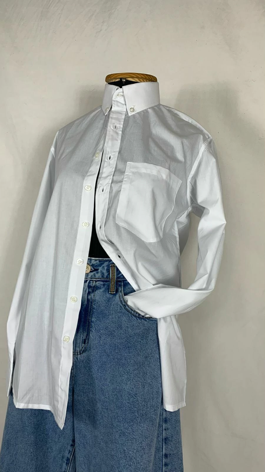 Camisa Branca manga longa nova