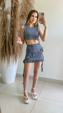Vestido Cris Cinza - comprar online