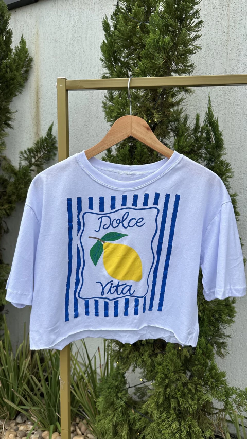 Croped Rita Limao Branca - comprar online