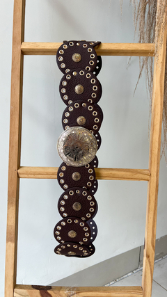 Cinto Boho Chic Marrom/Dourado - comprar online