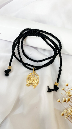 Colar Preto Rustico Cavalo - comprar online