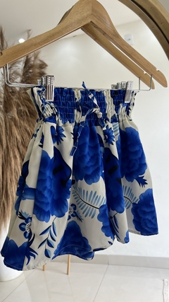 Short Basic P Azul/Flor - comprar online