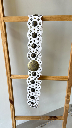 Cinto Boho Branco/Dourado - comprar online