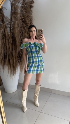 Vestido Maitê Azul/Verde - comprar online