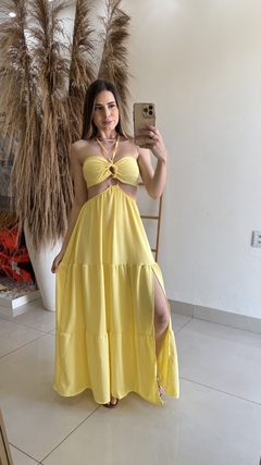 Vestido Marina Amarelo Mantega - comprar online