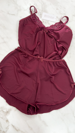 Babydoll Renda P Marsala