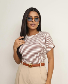 Camiseta manga japonesa listras finas - loja online