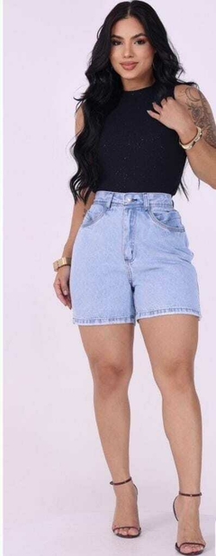 Bermuda Jeans Pedalete Lavagem Clara - Dettaly Modas
