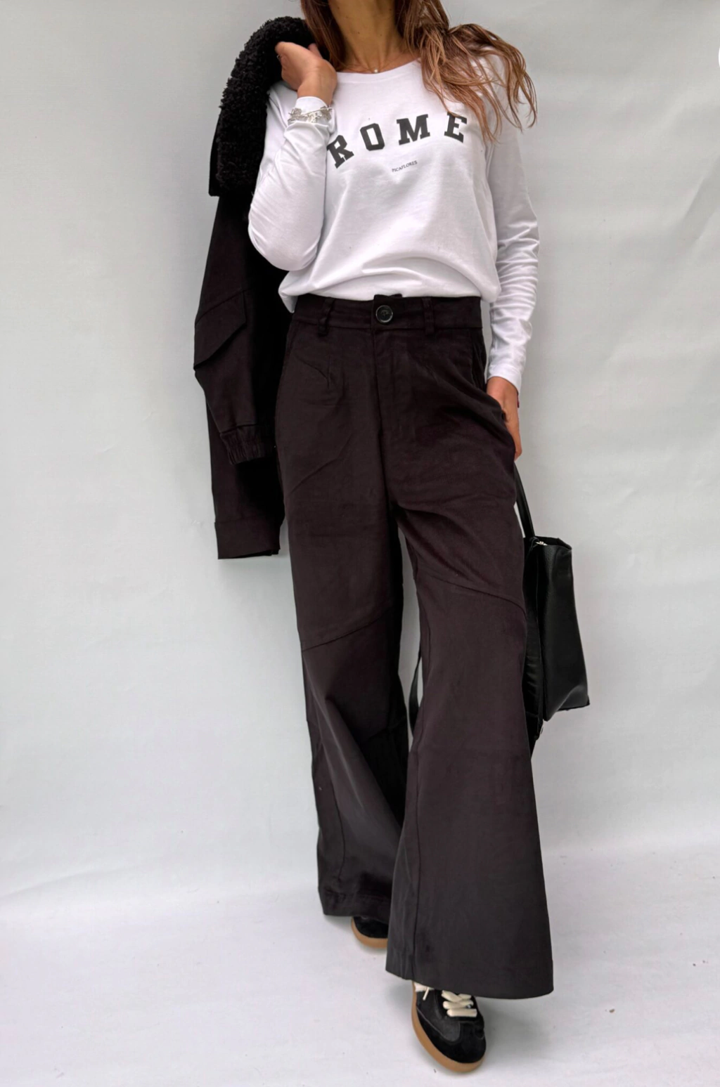 pantalon corderoy negro