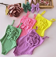 BODY CANELADO FLOR - Atacado Infantil Mundo K