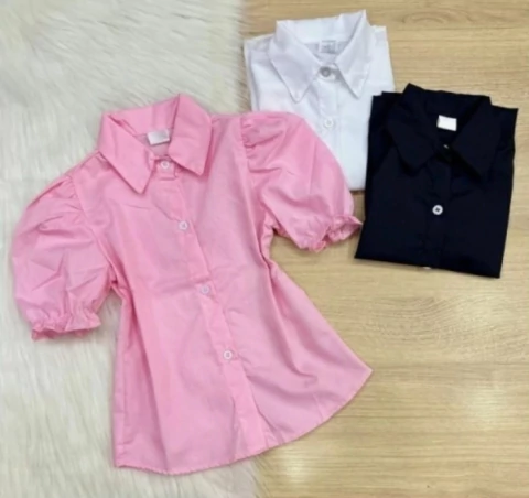 CAMISA SOCIAL MAMGA CURTA MENINA II