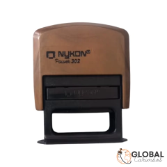 Carimbo Automático Personalizado Nykon 302 Amadeirado