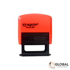 Carimbo Automático Personalizado Nykon 302 Laranja