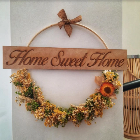 Corona para Puerta Home Sweet Home (30x30cm)