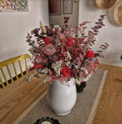 Centro de Mesa Lindas Mini Rosas. (50cm)