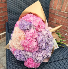 Bouquet de Hortensias Naturales Frescas