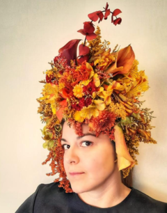 Diadema con Flores Naturales Secas & Frescas en internet