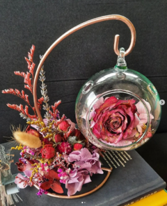 Tesoro Floral Decorativo Preservado (23cm Alto)