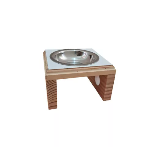 Comedouro elevado Majestade (ind.inox)