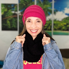 TOUCA DE LÃ - PINK FUCSIA