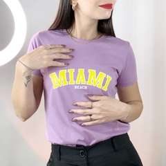 T-SHIRT BABY LOOK MIAMI BEACH - UVA