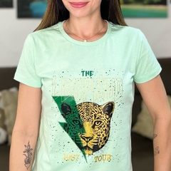 T-SHIRT LEOPARDO - VERDE BEBÊ - comprar online