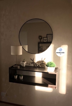 Espejo redondo marco simple pvc