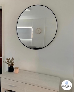 Espejo redondo marco simple pvc - comprar online