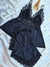 Short doll renda chantilly Preto