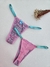 Fio duplo candy rosa com verde