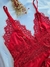 Short doll renda chantilly vermelho na internet