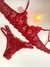Conjunto Pétala duas tiras vermelho - Tutodabella - Lingerie 