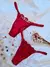 Fio duplo personalizado coração nude com vermelho - Tutodabella - Lingerie 