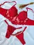 Conjunto cropedd pétala vermelho - comprar online