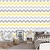 Papel de Parede Chevron Colorido Amarelo Para Quarto Infantil