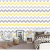 Papel de Parede Chevron Colorido Amarelo Para Quarto Infantil