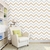 Papel de Parede Infantil Chevron Cinza Branco e Bege