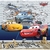 Papel de Parede Infantil Carros Tijolinho 3D Para Decorar Quarto de Criança