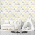 Papel de Parede Geométrico Triângulos Amarelo Cinza e Branco Para Decorar Quarto