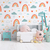 Papel de Parede Infantil Tema Arco-Íris Fofos Para Quarto de Bebê