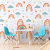 Papel de Parede Infantil Tema Arco-Íris Fofos Para Quarto de Bebê