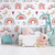 Papel de Parede Infantil Tema Arco-Íris Cute Baby Para Quarto de Criança