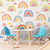 Papel de Parede Infantil Tema Arco-Íris Cute Baby Para Quarto de Criança