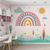 Papel de Parede Infantil Tema Arco-Íris Soft Color Para Decorar Quarto de Criança