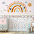 Papel de Parede Infantil Tema Arco-Íris Cute Girls Para Decorar Quarto de Bebê e Criança Personalizado