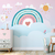 Papel de Parede Infantil Tema Arco-Íris Cute Baby Rosa Para Decorar Quarto de Bebê e Criança