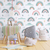Papel de Parede Infantil Tema Tema Arco-Íris Para Quarto de Menina
