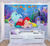 Papel de Parede Infantil Tema Princesa Sereia Ariel Para Quarto de Menina