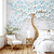 Papel de Parede Adesivo Autocolante Árvore de Flores Estilo 3D Para Decorar Quarto e Sala