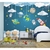 Papel de Parede Infantil Tema Espaço Foguete Astronauta Para Quarto de Criança